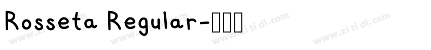 Rosseta Regular字体转换
